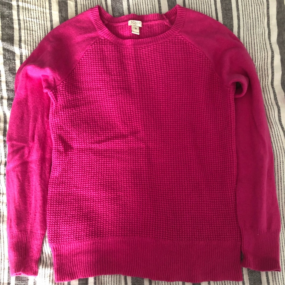 J Crew hot pink sweater